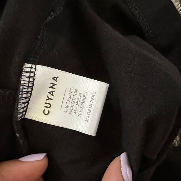 Cuyana Size XS Gathered Front Jumpsuit Romper Cotton Side Cutout - Picture 9 of 11